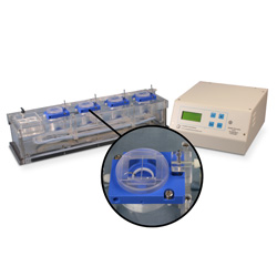 Quad channel PTFE chamber system for Biochemistry with heater & thermistor feedback control