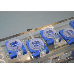 Hex channel PTFE chamber system for Biochemistry with heater & thermistor feedback control